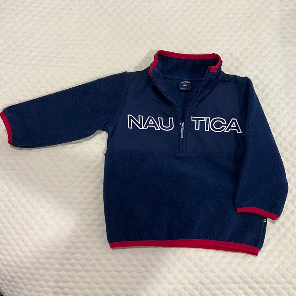 Nautica 12 month Fleece Half-zip pullover